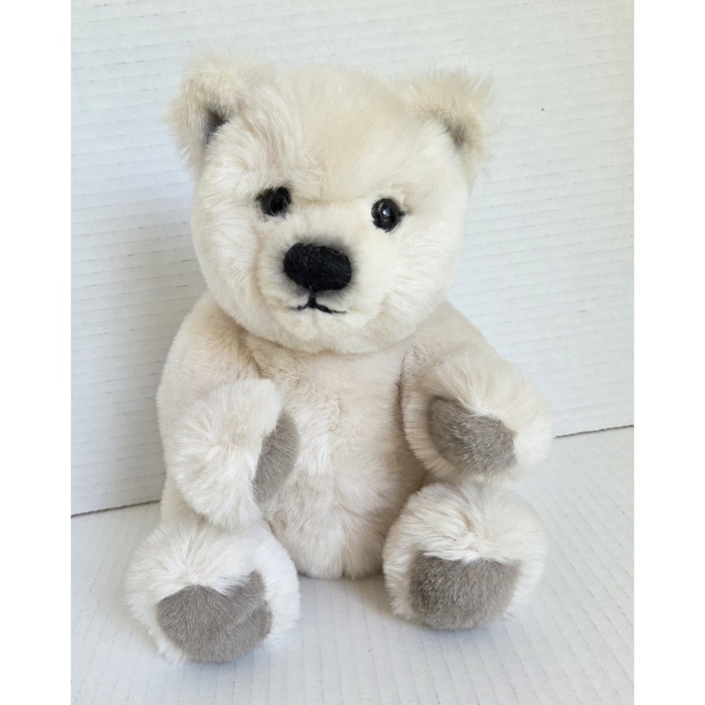 Steiff plush White Polar Bear Teddy Bear 01606 Missing Button Tag 11 inches